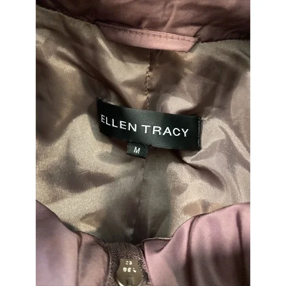 Ellen Tracy Women's Med Purple Double Layer Thermore Down Insulation Puffer Coat - Picture 9 of 10